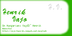 henrik vajo business card